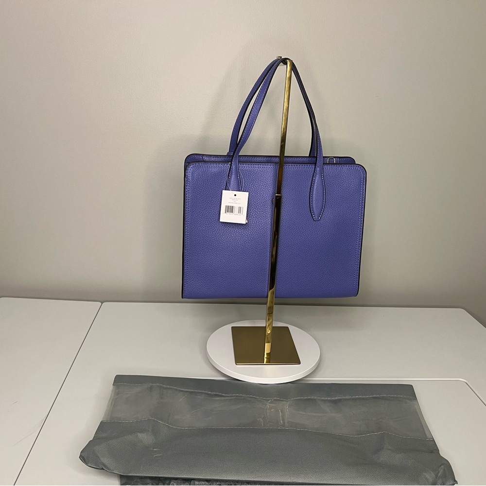 NWT Kate Spade Purple Satchel Bag with Structured Design - Picture 3 of 8